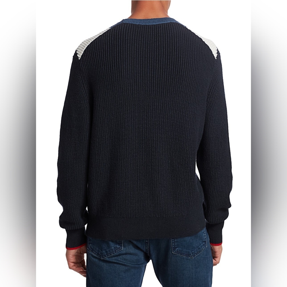 RAG & BONE EMORY INTARSIA SWEATER MEN'S SIZE XXL - NAVY - Picture 4 of 16